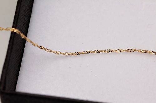 złoty łańcuszek 585 singapur 1mm 45cm na Arena.pl