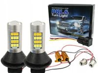 ŻARÓWKI 2w1 ŚWIATŁA DZIENNE DRL KIERUNKOWSKAZY 84x LED PY21W BAU15S CANBUS