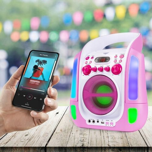 Zestaw KARAOKE głośnik bluetooth CD+G/2 mikrofony na Arena.pl