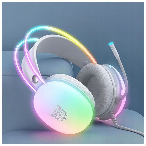 SŁUCHAWKI GAMINGOWE NAUSZNE Z MIKROFONEM RGB PRZEWODOWE ONIKUMA X25 PC USB na Arena.pl
