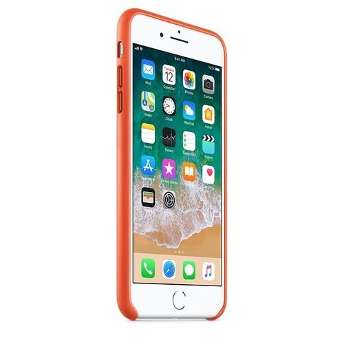 Apple iPhone 8 Plus / 7 Plus Leather Case - Bright Orange na Arena.pl