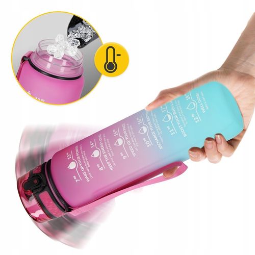 BIDON SPORTOWY SZCZELNA BUTELKA NA NAPÓJ WODĘ SOLIDNA TRITANOWA 1000 ml na Arena.pl