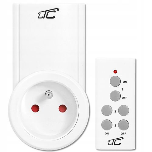 GNIAZDKO SIECIOWE ZDALNIE STEROWANE 2 PILOTY W ZESTAWIE DUŻY ZASIĘG 30M na Arena.pl