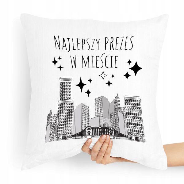 Dla Prezesa Viceprezesa Poduszka Najlepszy Prezes Z Nadrukiem Ze Zdjęciem zdjęcie 1