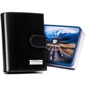 mały, skórzany portfel męski na zatrzask - peterson