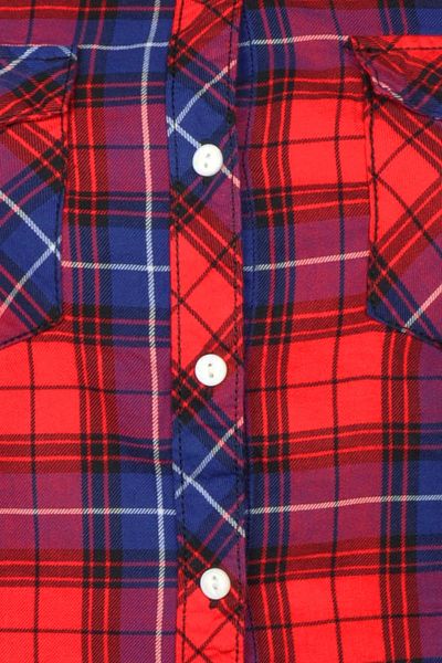 H&M Koszula Czerwono-Granatowa Krata - 32 / XXS zdjęcie 3