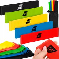 Gumy Guma do Ćwiczeń Zestaw Taśm Oporowych Taśmy Fitness Band 5 szt +