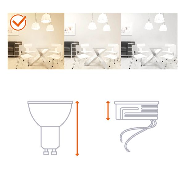 Zestaw 10x moduł LED INSERT 6,5W 3000K MILKY zdjęcie 3