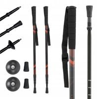 Kije turystyczne KADVA Tengri czerwony 65-135 cm SYSTEM TWIST LOCK