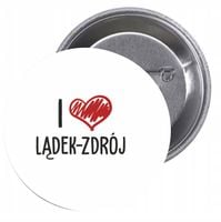 Przypinki buttony I LOVE LĄDEK-ZDRÓJ badziki