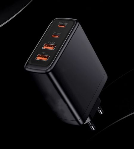 SZYBKA ŁADOWARKA SIECIOWA GaN 100W 2x USB 2x USB-C QC 3.0 + PD UNIWERSALNA na Arena.pl