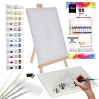 ZESTAW ARTYSTYCZNY DO MALOWANIA FARBY SZTALUGA prezent malarski kreatywny