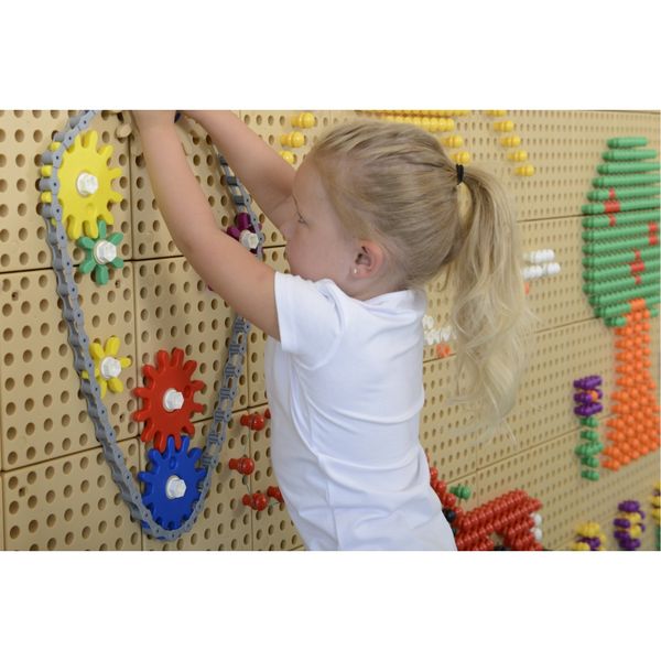 MASTERKIDZ Koła Zębate i Łańcuch 79 El. Zbuduj Własny Mechanizm Do Tablic STEAM zdjęcie 5