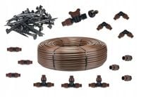 Linia kroplująca 50m z kompensacją ciśnienia zestaw PREMIUM seria BRĄZ