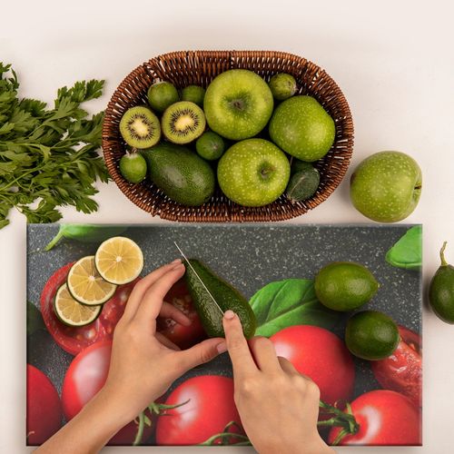 SZKLANA DESKA NA KUCHENKĘ 60x52 059A POMIDORY na Arena.pl