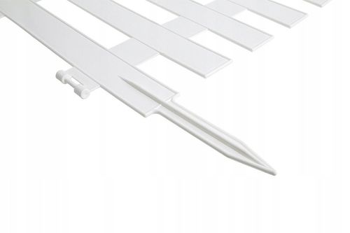 Płotek Ogrodowy Biały 3,5m Palisada Płot Krawężnik Plastik ZESTAW Ozdobny na Arena.pl