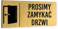 Tabliczka przy drzwiowa PROSIMY ZAMYKAĆ DRZWI napis Piktogram informacyjna