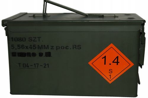 SKRZYNKA SKRZYNIA METALOWA PO AMUNICJI WOJSKOWA M2A1 NATO JAK NOWA na Arena.pl