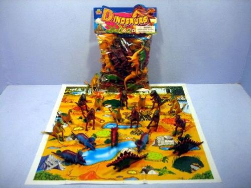 ND17_ZA-71179 Dinozaury 20szt z matą w worku.  HIPO na Arena.pl