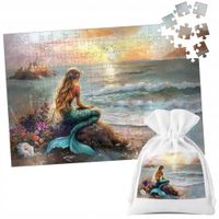 PUZZLE TRADYCYJNE - SYRENKI SYRENA SYRENY PODWODNY ŚWIAT - 35 el