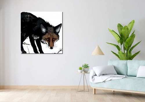 Obraz 90x90cm Nieufny Lis na Arena.pl