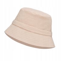 Kapelusz damski muślinowy bucket hat Waniliowy L