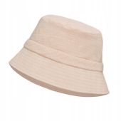 Kapelusz damski muślinowy bucket hat Waniliowy L