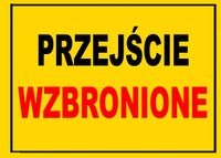 BTO-28 ZNAK TABLICA budowlana przejście wzbronione
