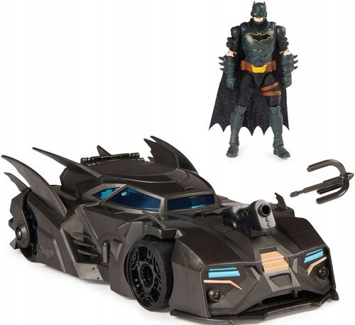 DC COMICS POJAZD BATMOBILE Z WYRZUTNIĄ + FIGURKA LALKA BATMAN 10 CM ZESTAW na Arena.pl
