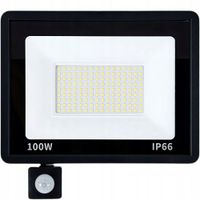 HALOGEN NAŚWIETLACZ REFLEKTOR LED 100W 6000K Z CZUJNIK RUCHU ZMIERZCHU IP66