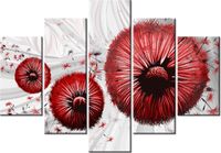 105CM 150CM OBRAZ 5 ELEM CZERWONE DMUCHAWCE 2 DRUK