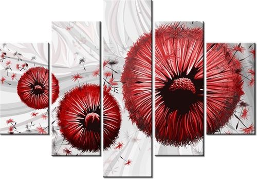 105CM 150CM OBRAZ 5 ELEM CZERWONE DMUCHAWCE 2 DRUK na Arena.pl