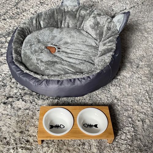 MISKA DLA KOTA PSA PODWÓJNA DREWNIANA METALOWA na Arena.pl