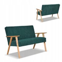 Sofa w stylu PRL retro vintage SOLER Family Meble zielony sztruks Anafi