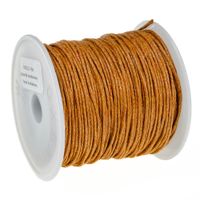 SZNUREK bawełniany woskowany 1mm brąz koniakowy 20-30m