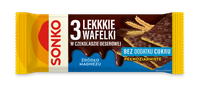 Sonko 3 Lekkkie wafelki w czekoladzie deserowej bez dodatku cukru 36 g