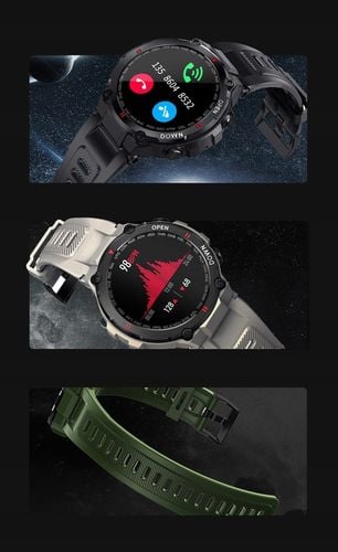 WOJSKOWY ZEGAREK SMARTWATCH PULSOMETR ROZMOWY POLSKIE MENU MOCNA BATERIA na Arena.pl