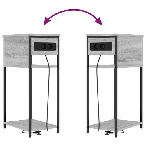 Szafka Nocna Szary dąb sonoma 28.1 x 40.9 x 75 cm na Arena.pl
