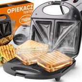 TOSTER OPIEKACZ DO KANAPEK TOSTÓW SANDWICH MOCNY 750W TRÓJKĄTY