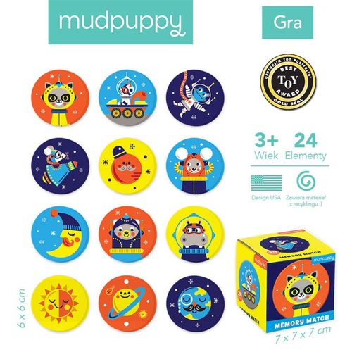 Mudpuppy Gra Mini Memory Kosmos  Rozmiar - uniw na Arena.pl