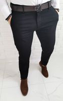 Czarne eleganckie spodnie meskie frappoli 1082 - 31