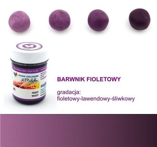 BARWNIK SPOŻYWCZY W ŻELU - 35g - FIOLETOWY zdjęcie 2