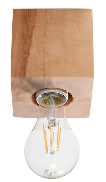 Drewniana LAMPA sufitowa SL.0675 ekologiczna OPRAWA kostka downlight cube zdjęcie 1
