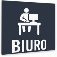 Tabliczka DIBOND NAPIS BIURO Tablica ATRACYTOWA nierdzewna DOWOLNY NAPIS