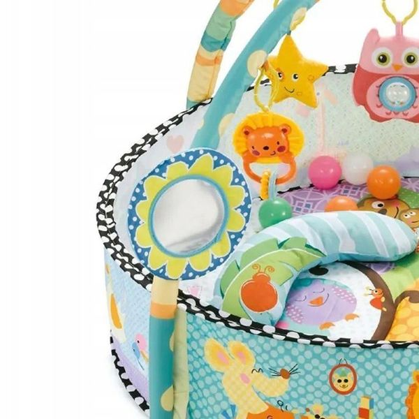 MATA EDUKACYJNA KOJEC Z PIŁECZKAMI DLA NIEMOWLĄT DUŻA INTERAKTYWNA MIĘKKA zdjęcie 3