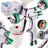 2X Pistolet Lakierniczy HVLP II Dysza 1,8mm do Malowania AUARITA 600ml 2 ba