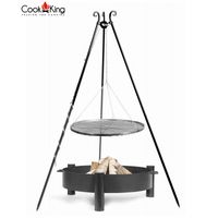 GRILL OGRODOWY COOKKING 180 CM, STALOWY RUSZT 70 CM + PALENISKO HAITI 80 CM