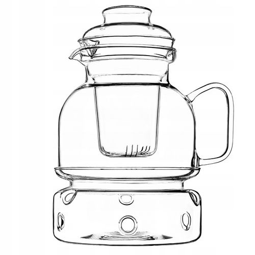 DZBANEK ŻAROODPORNY SZKLANY Z PODRZEWACZEM ZAPARZACZEM DO HERBATY 1,5L na Arena.pl