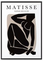 Plakat henri matisse czarna postać 50x70 cm w czarnej ramie