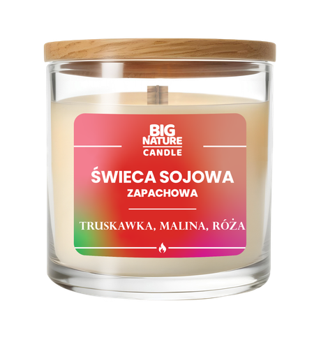 Świeca sojowa o zap. Truskawka, Malina i Róża 155g na Arena.pl